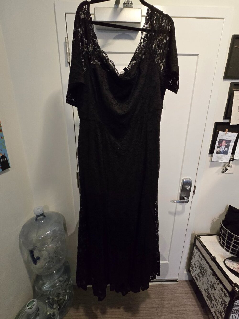 Torrid Black Floral Lace Maxi Dress